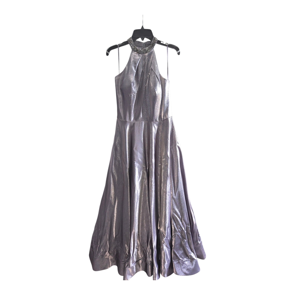 Metallic Halter Neck Dress